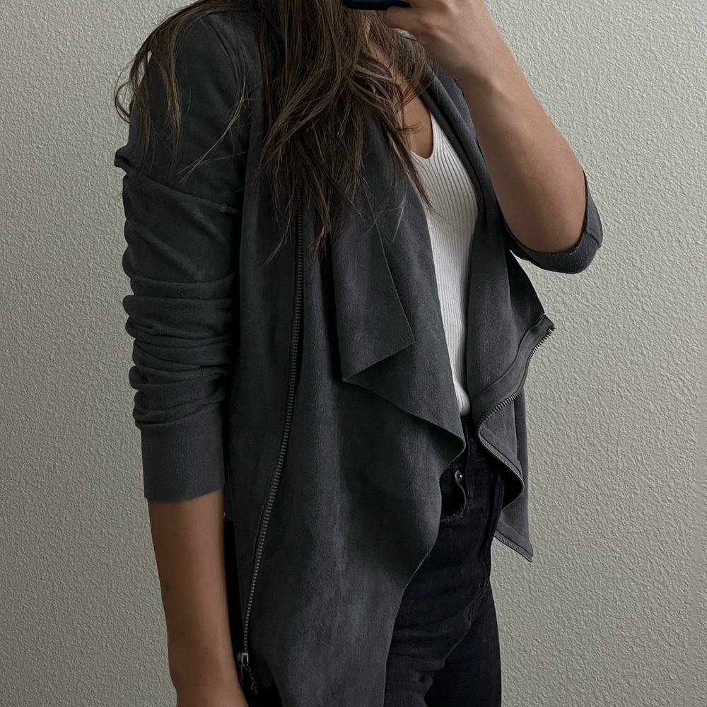 Nordstrom BLANKNYC XS Suede-like Taupe Jacket- Like New